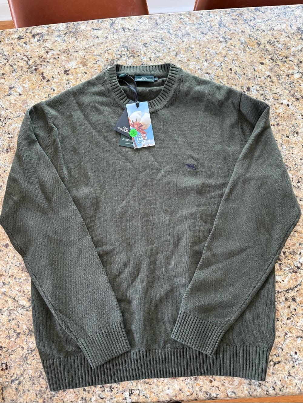 NWT Men’s Rodd & Gunn Italian Knit Sweater GREEN Retail $149 LARGE